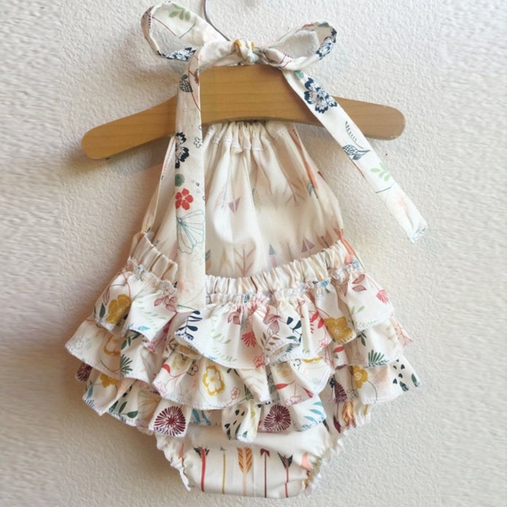 The Finley - Baby Girl Floral Arrows Jumpsuit